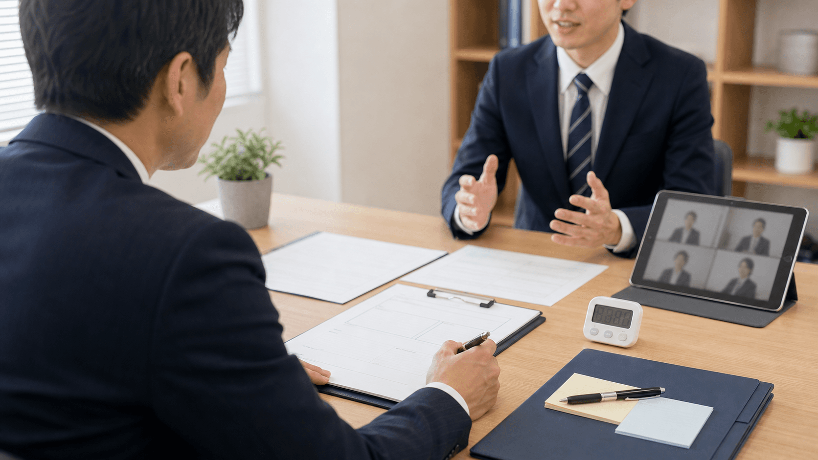 公務員面接の回答改善イメージ